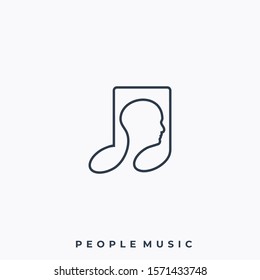 People Music Illustration Vector Template. Suitable for Creative Industry, Multimedia, entertainment, Educations, Shop, and any related business