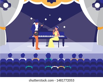 people musicians concert event design