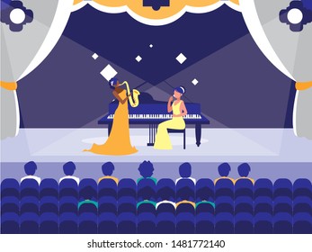people musicians concert event design