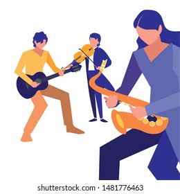 people musicians concert event design