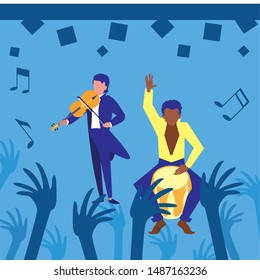 people musicians concert event design