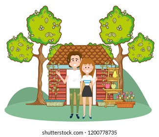 people at nature spring