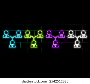 people neon icon. Elements of web set. Simple icon for websites, web design, mobile app, info graphics.