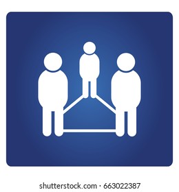 people network in blue background