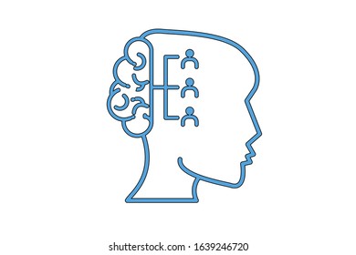 people network and connecting people icon .vector and illustration,editable stroke