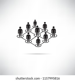 people network, people connection diagram icon