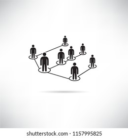 people network, people connection diagram icon