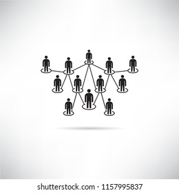 people network, people connection diagram icon