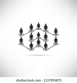 people network, people connection diagram icon