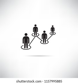people network, people connection diagram icon