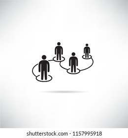 people network, people connection diagram icon