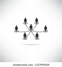 people network, people connection diagram icon