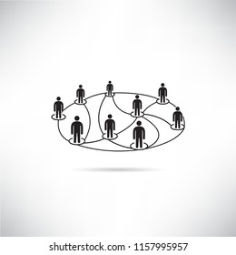 people network, people connection diagram icon