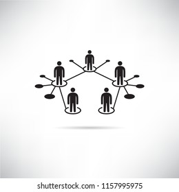 people network, people connection diagram icon