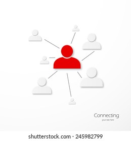 People network connection social vector illustration concept