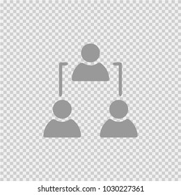 People network connection vector icon eps 10. Team group business simple isolated pictogram.