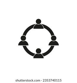 Icono de red de personas. Icono de negocio. Ilustración vectorial. EPS 10.