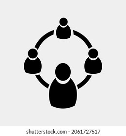 people network icon. people connecting icon. people network icon. flat style. network symbol