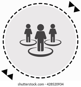 People network icon Flat Design. Isolated Illustration.