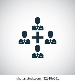 people network icon, on white background
