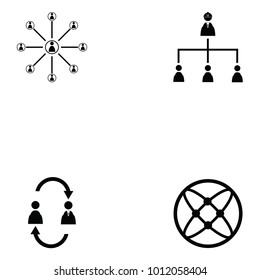 people network icon set
