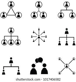 people network icon set