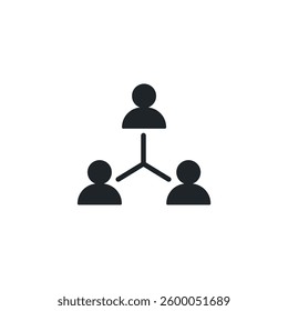 People Network icon symbol vector illustration isolated on white background
