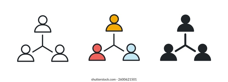People Network icon symbol vector illustration isolated on white background
