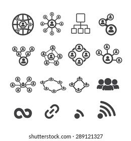 People network icons set, People connection set,Connection icons set