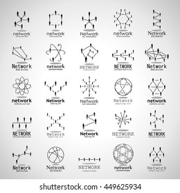 People Network Icons Set - Isolated On Gray Background - Vector Illustration, Graphic Design. For Web, Website, Print Materials