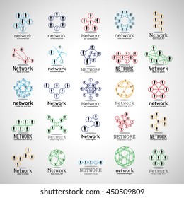 People Network Icons Set - Isolated On Gray Background - Vector Illustration, Graphic Design. For Web, Website, Print Materials