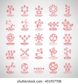 People Network Icons Set - Isolated On Gray Background - Vector Illustration, Graphic Design. For Web, Website, Print Materials