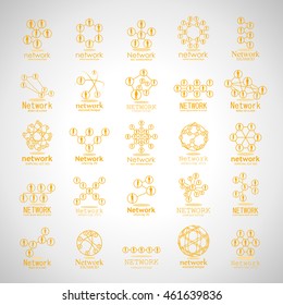 People Network Icons Set - Isolated On Gray Background - Vector Illustration, Graphic Design. For Web, Website, Print Materials