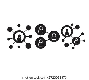 Iconos de red de personas establecen la Ilustración vectorial