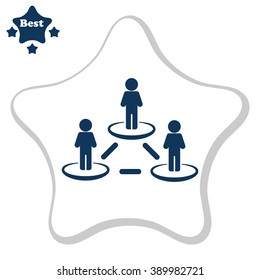 People network vector icon. Group of meet 