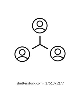 People network vector icon on white background