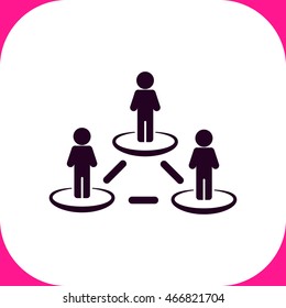 People network vector icon on white background.