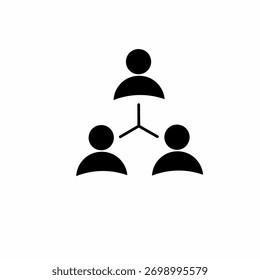 Ícone do vetor de rede de pessoas. Ícone Conexão de Rede Social. Vetor de Conexão Humana	