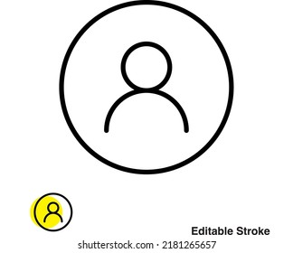 People Network Vector Line Icon