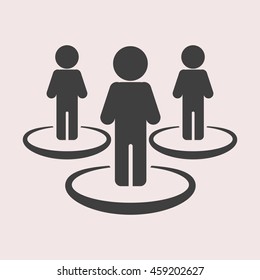 People network web icon. Isolated illustration
