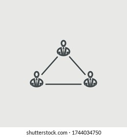 People network working together vector icon illustration sign
