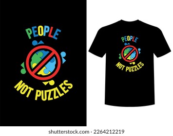 People Not Puzzles Print-ready T-Shirt Design