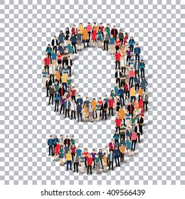 People number alphabet 3d