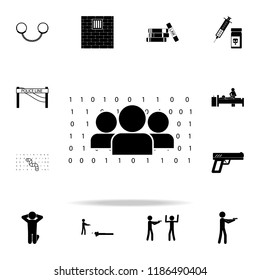 people and numbers matrix icon. Crime icons universal set for web and mobile