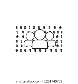 people and numbers matrix icon. Element of Crime for mobile concept and web apps icon. Thin line icon for website design and development, app development