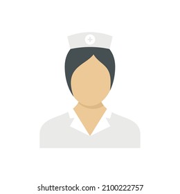 People nurse icon. Flat illustration of people nurse vector icon isolated on white background