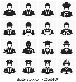 People occupations icons