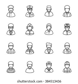 People occupations icons