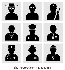 People occupations icons