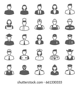 People occupations icons